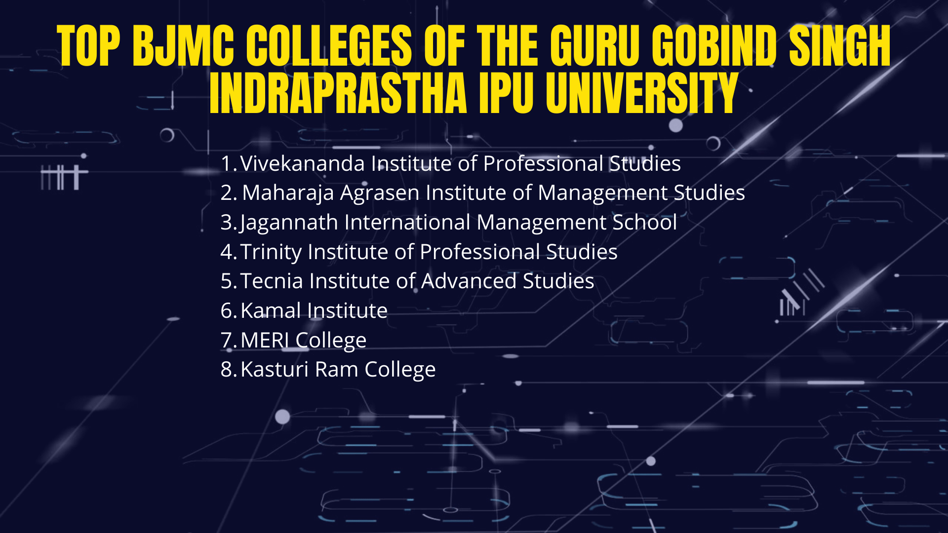 Top IPU BJMC Admission colleges of the GGSIPU University (IPU)